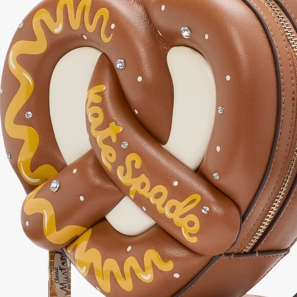 Kate Spade Big Apple NYC 3D Pretzel Crossbody Bag, Brown Women's Hanfbag - Picture 8 of 8